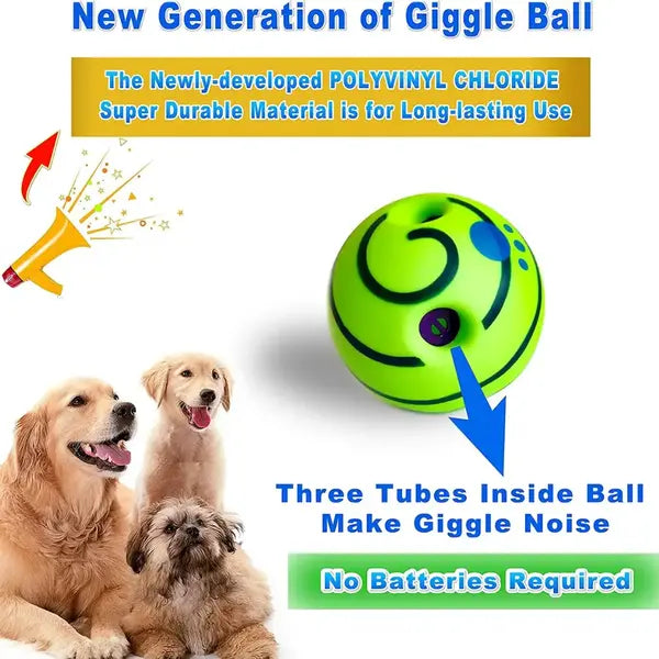 Wobble Giggle Ball: Interactive Dog Toy for All Sizes | Fun & Durable Pet Ball