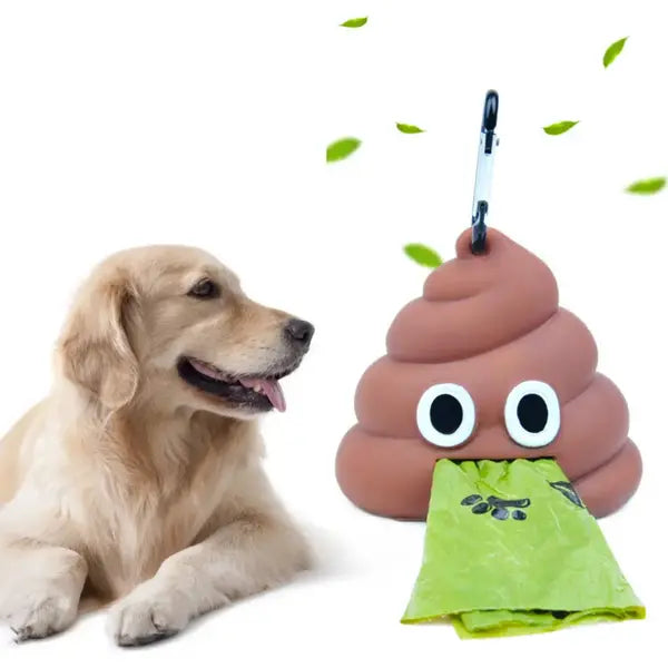 Sturdy Dog Poop Bag Dispenser: Leash-Attachable Holder with 45 Waste Bags Included