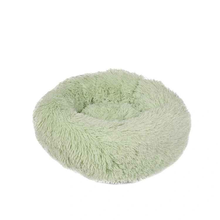 Comfortable Round Plush Cat Bed – Soft Donut Bed for Cats & Small Dogs