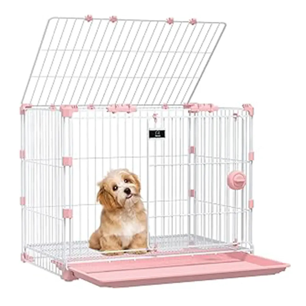 Double Door Design Pet Cage with Drawer Litter Tray - Easy Clean