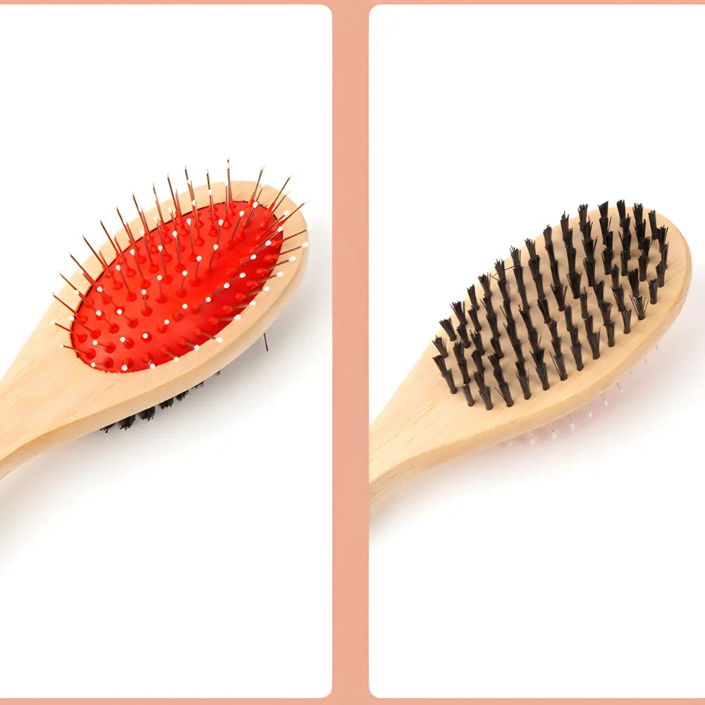 Double-Sided Pet Grooming Brush - Tangle-Free Coat & Healthy Skin