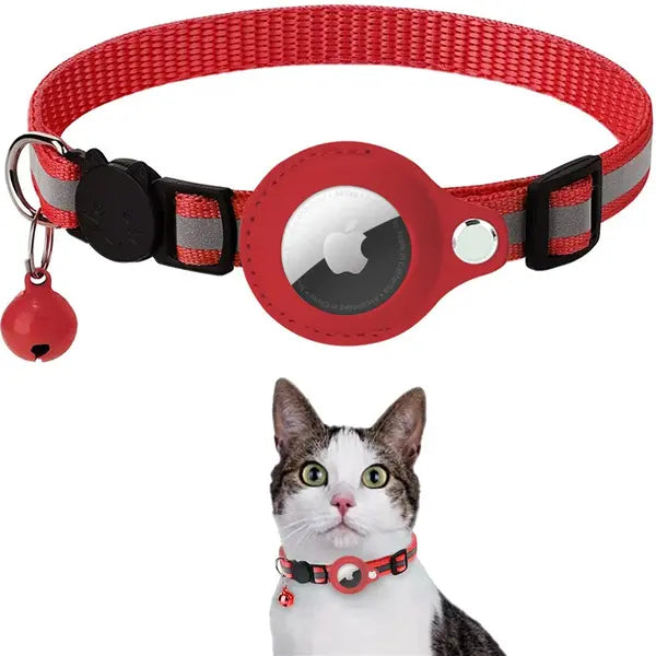 AirTag Cat Collar - Reflective Breakaway Kitten Collar with Apple AirTag Holder