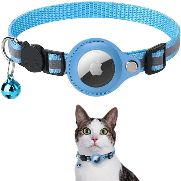 AirTag Cat Collar - Reflective Breakaway Kitten Collar with Apple AirTag Holder