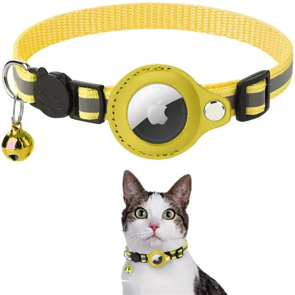 AirTag Cat Collar - Reflective Breakaway Kitten Collar with Apple AirTag Holder