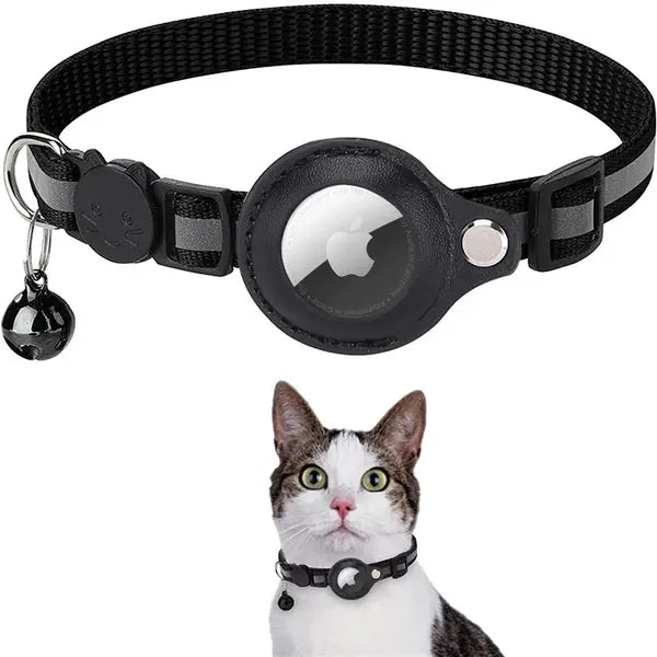 AirTag Cat Collar - Reflective Breakaway Kitten Collar with Apple AirTag Holder