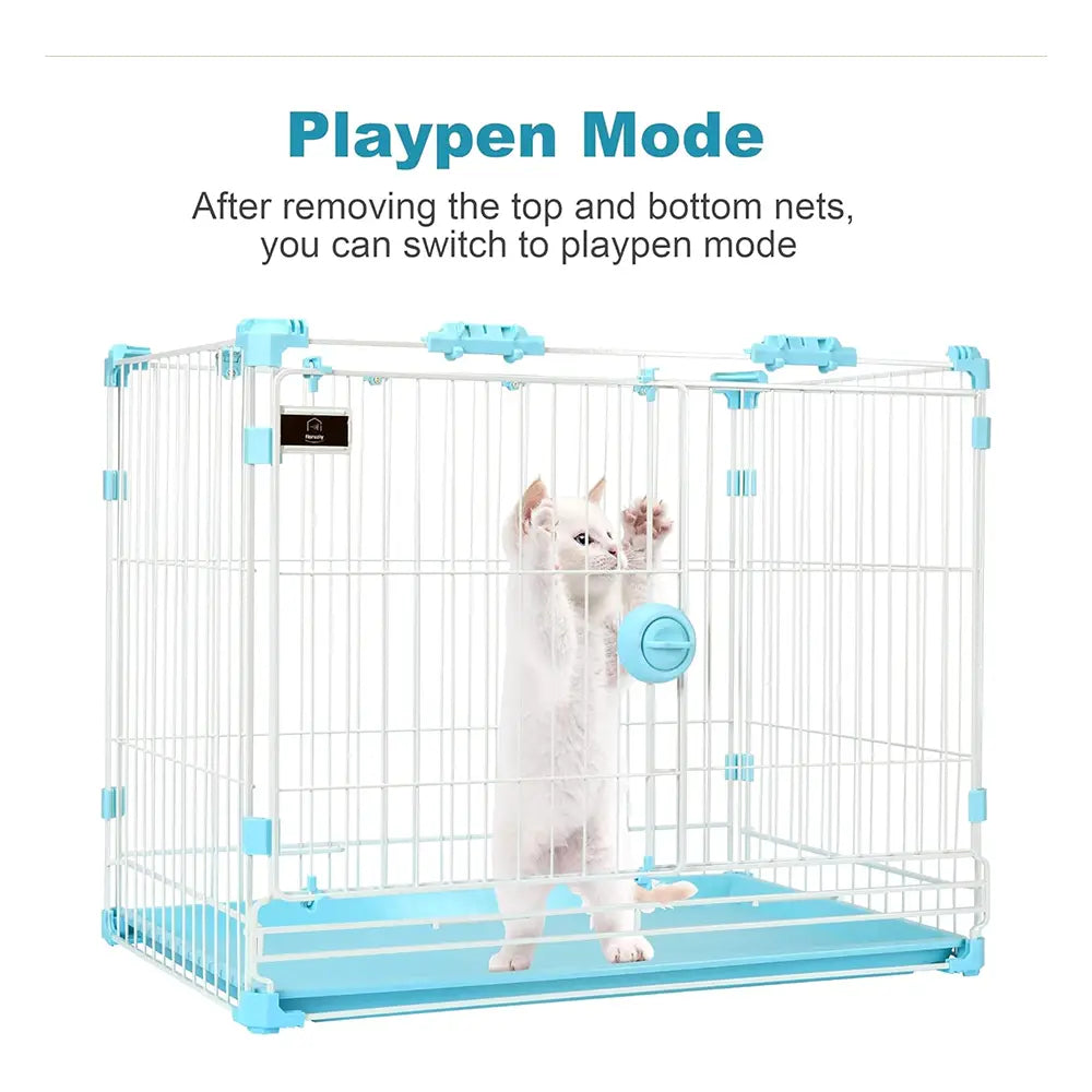 Double Door Design Pet Cage with Drawer Litter Tray - Easy Clean