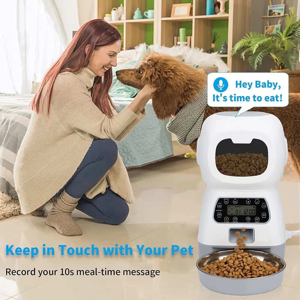 Automatic Feeding Dispenser for Pets - Programmable, Large Capacity