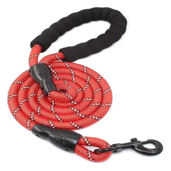 6FT Reflective Nylon Dog Leash - Durable & Comfortable for Medium & Large Dogs