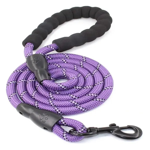 6FT Reflective Nylon Dog Leash - Durable & Comfortable for Medium & Large Dogs