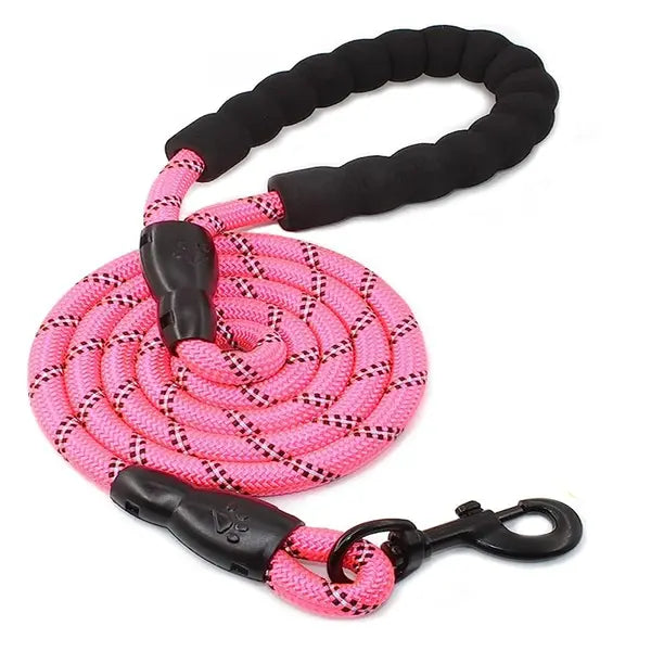 6FT Reflective Nylon Dog Leash - Durable & Comfortable for Medium & Large Dogs