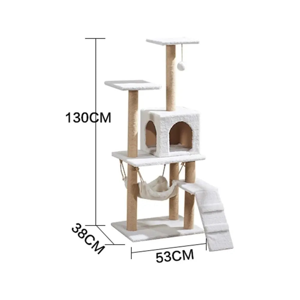 Multi-Level Cat Tree - 49-Inch Activity Tower for Large Cats | Durable & Cozy