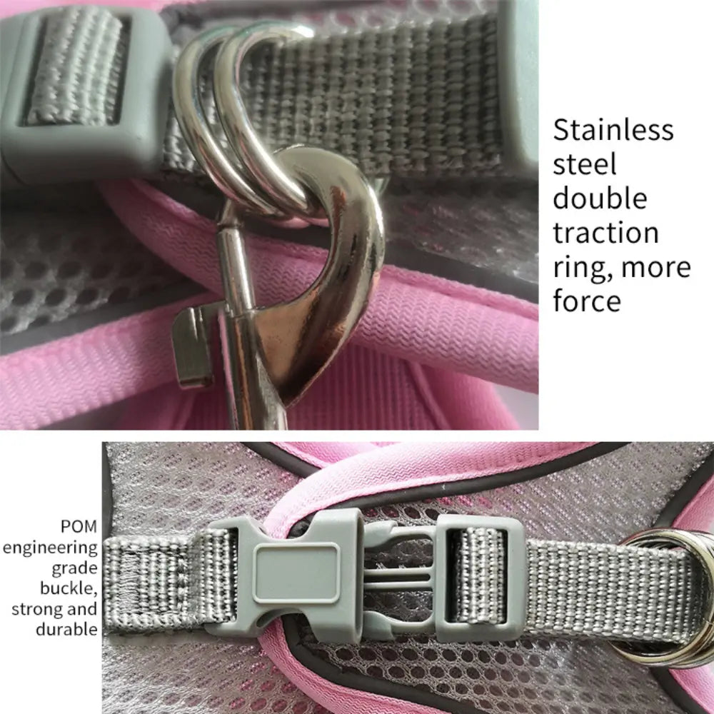 Pet Harness and Leash for Walking – Escape Proof, Reflective, & Comfortable Fit