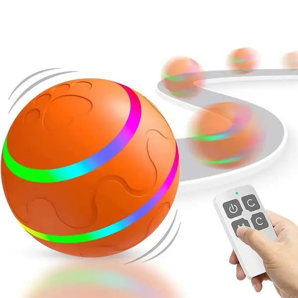 Remote Control Dog Toy Ball | LED Light-Up, Self-Rolling Ball for Dogs & Cats