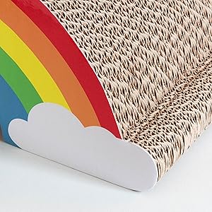 Rainbow Scratch Cat Claw Plate – Durable, Stylish, Protects Furniture