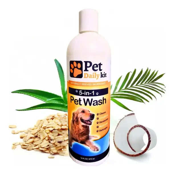 5-in-1 Natural Dog Shampoo & Conditioner – Hypoallergenic & Itch Relief – 16 Oz Pet Daily Life