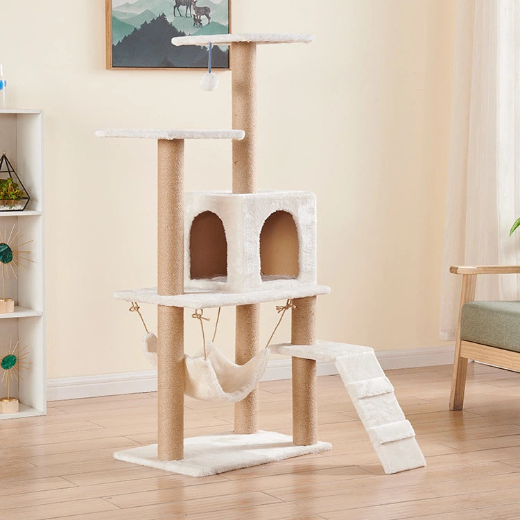 Multi-Level Cat Tree - 49-Inch Activity Tower for Large Cats | Durable & Cozy