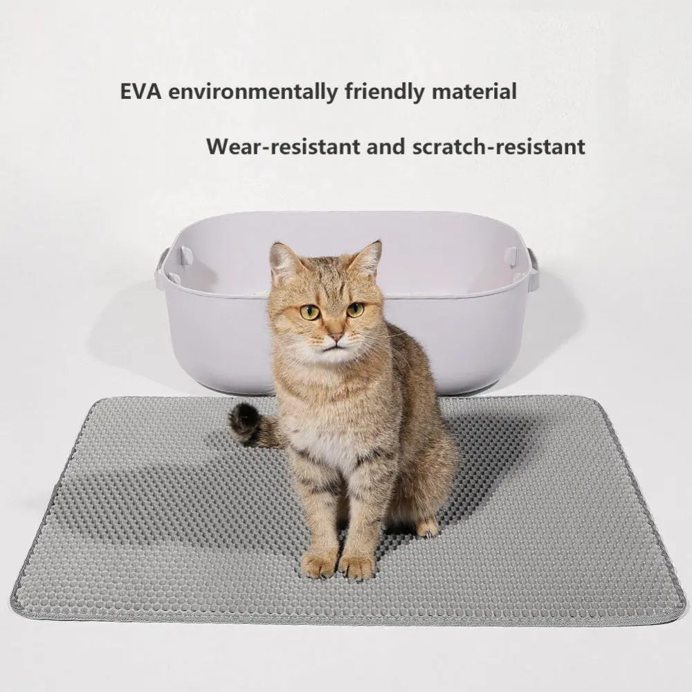 Waterproof Cat Litter Mat – Dual-Layered, Anti-Slip, Easy to Clean