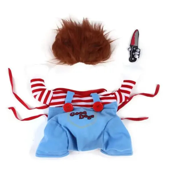 Funny Dog Halloween Costumes - Pet Deadly Doll Outfit for Small to Large Dogs