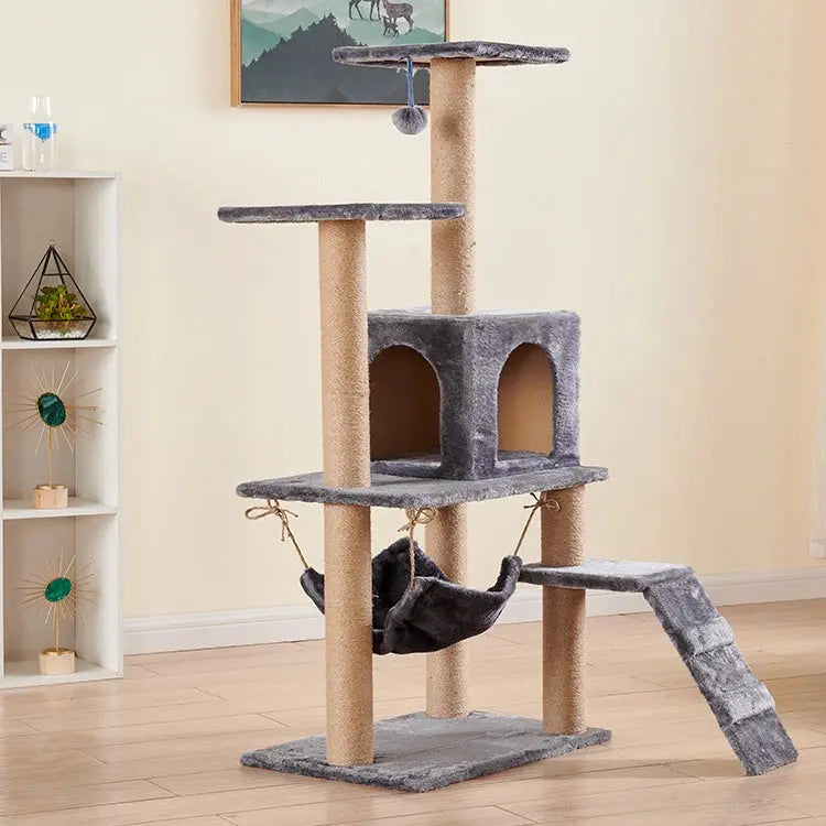 Arespark Multi-Level Cat Tree - 49 inch Cat Activity Tower for Large Cats Pet Daily Life