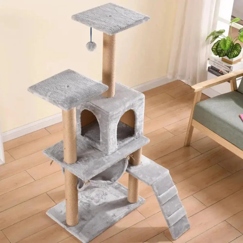 Multi-Level Cat Tree - 49-Inch Activity Tower for Large Cats | Durable & Cozy