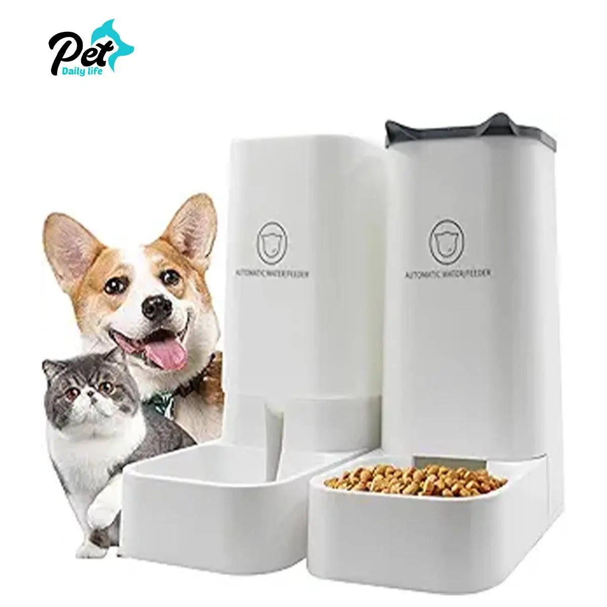 Automatic Cat Feeder Water Dispenser Gravity Pet Food Water Set Pet Daily Life