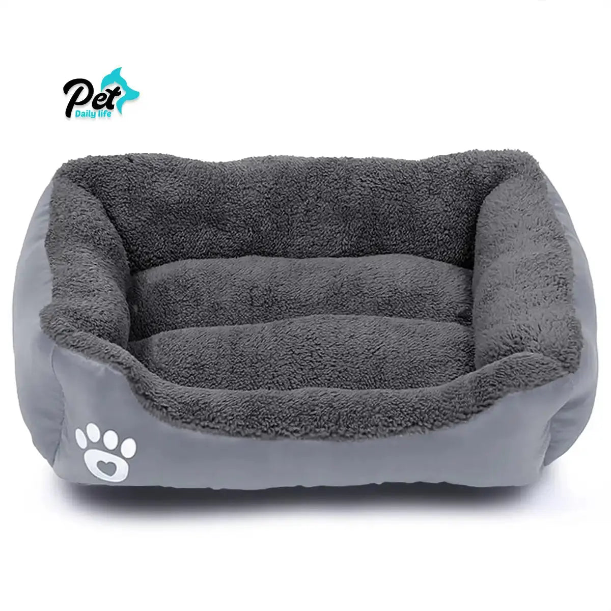 Super Soft Bedding for Dogs and Cats - 43x32cm Gray Basket | Comfortable Pet Bed