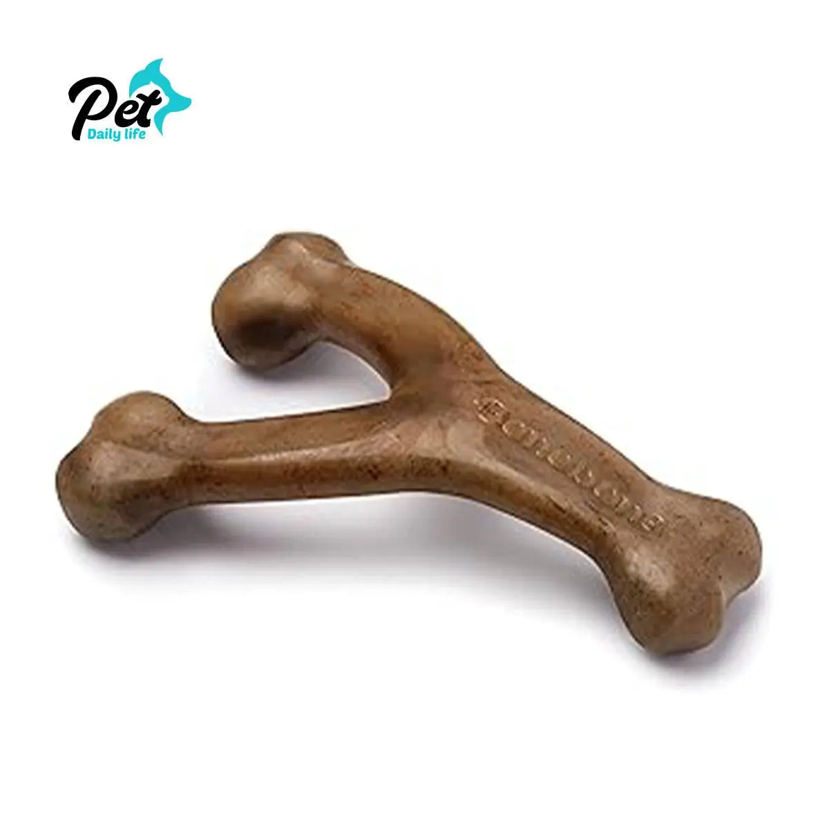 Benebone Wishbone - Indestructible Dog Chew Toy for Aggressive Chewers with Real Bacon Flavor