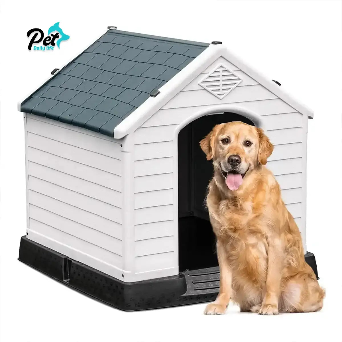 BestPet 39-Inch Large Dog House - Durable Plastic Kennel for Small Medium Large Dogs Pet Daily Life