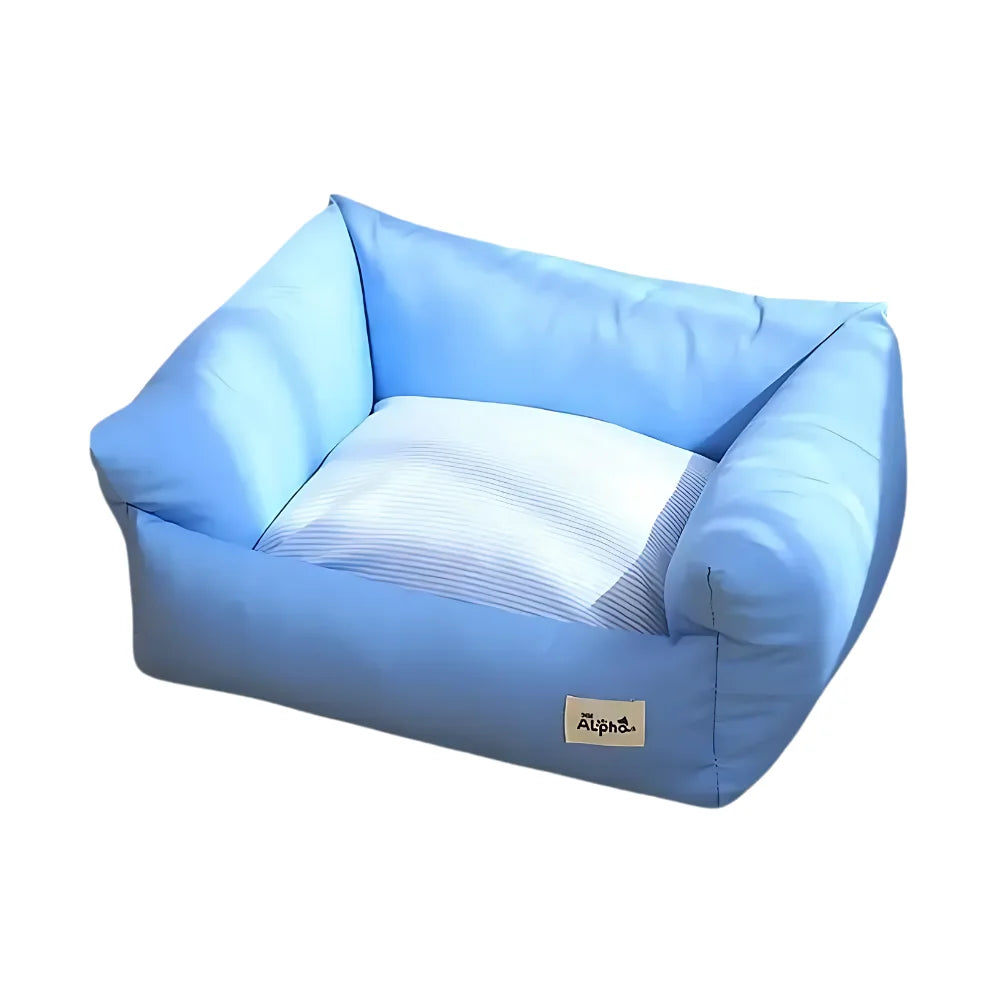 Cotton Basics Lounger Bed - Soft & Washable Pet Bed for Small Dogs & Cats