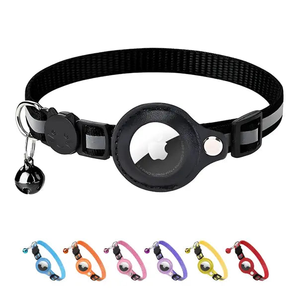 AirTag Cat Collar - Reflective Breakaway Kitten Collar with Apple AirTag Holder