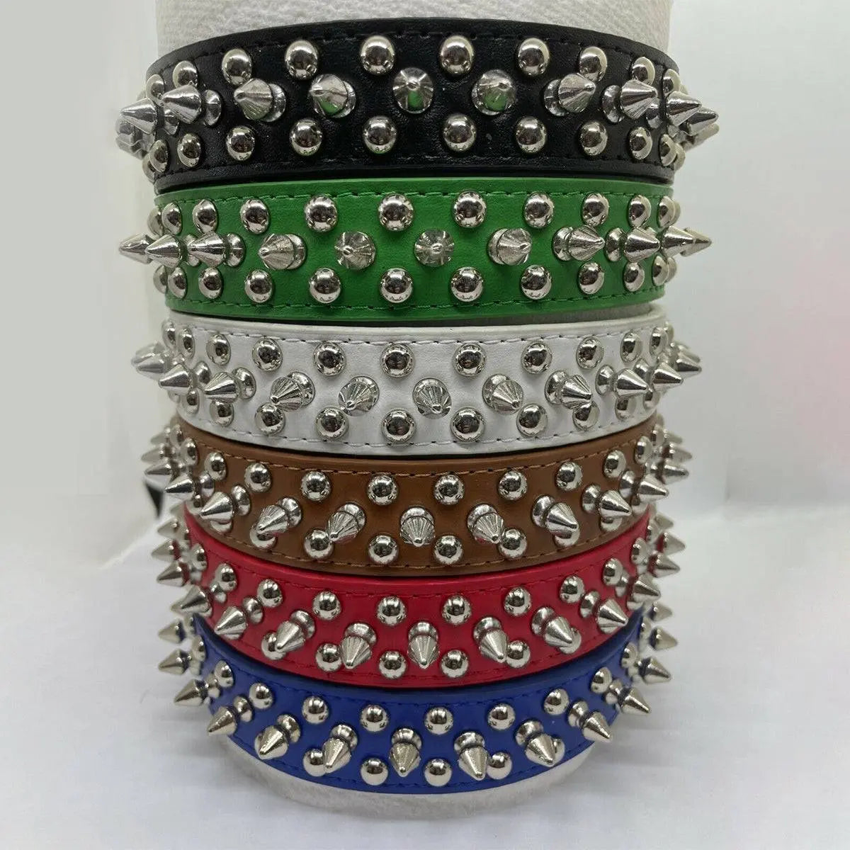 Cool Leather Dog Collar - Spiked & Studded Personalized Collars for All Sizes