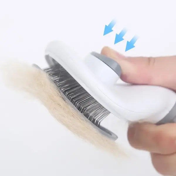 Aumuca Cat & Dog Brush - Self-Cleaning Slicker Brush for Shedding & Grooming