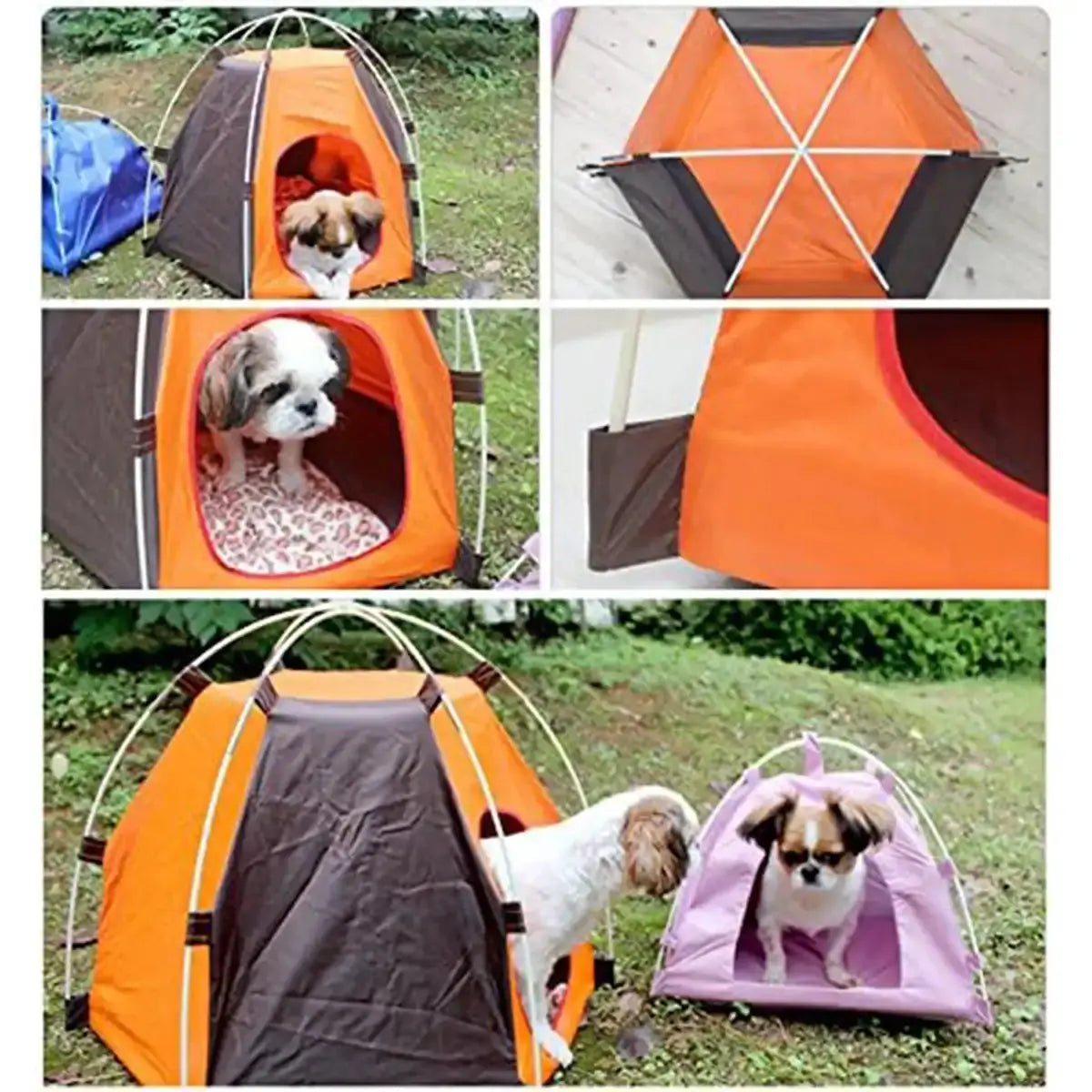 Foldable Pet Tent - Sun Protection Bed for Small & Medium Dogs | Indoor & Outdoor Use