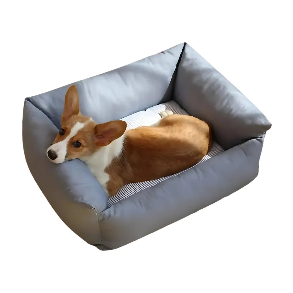 Cotton Basics Lounger Bed - Soft & Washable Pet Bed for Small Dogs & Cats