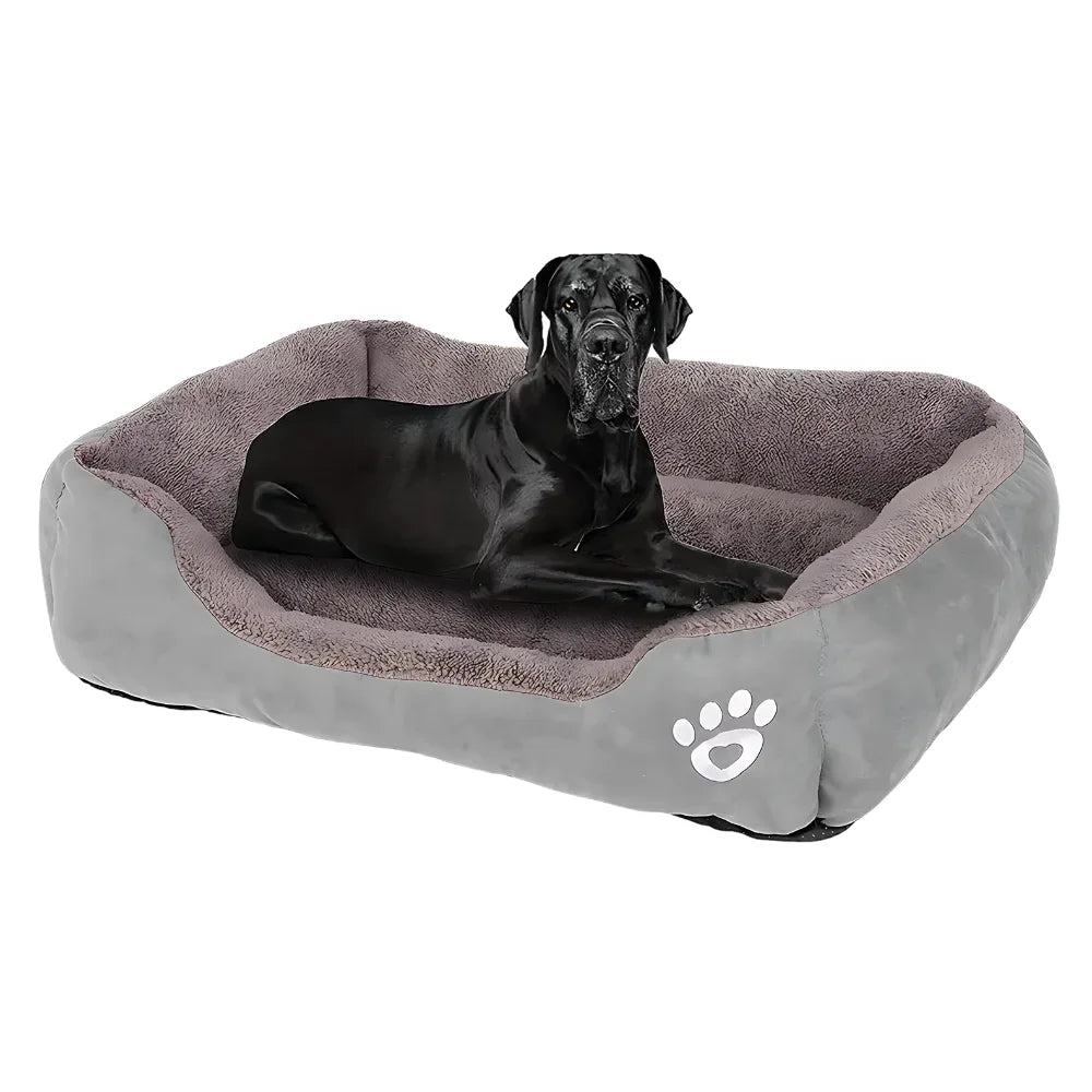 Super Soft Bedding for Dogs and Cats - 43x32cm Gray Basket | Comfortable Pet Bed