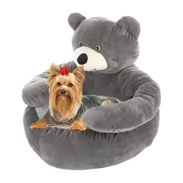 Super Soft Bear Shape Pet Bed | Cozy, Durable, Anti-Slip, and Machine-Washable Pet Bed for Dogs & Cats