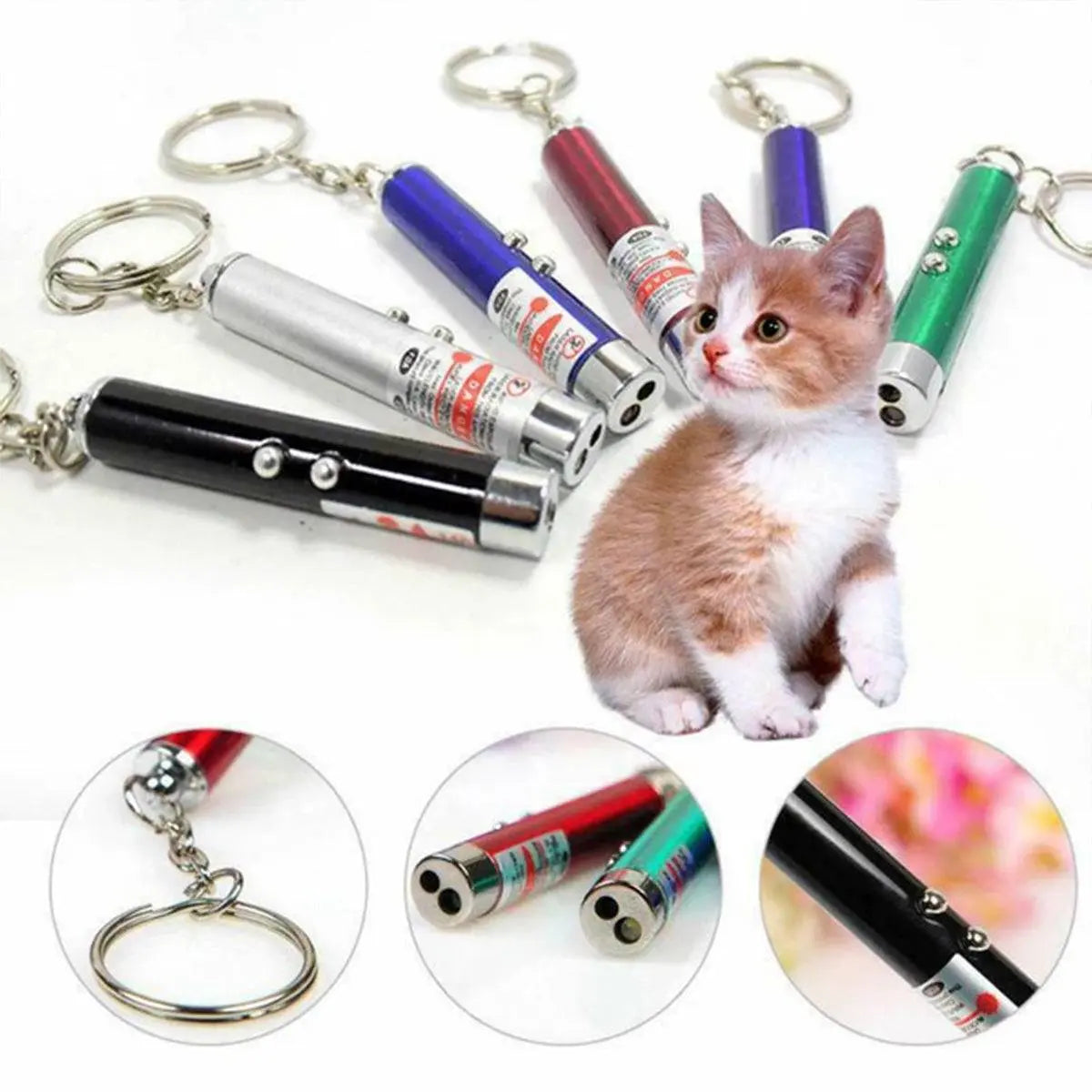 Best Interactive Cat Toys | 2-in-1 Laser Pointer & LED Light for Indoor Cats & Kittens