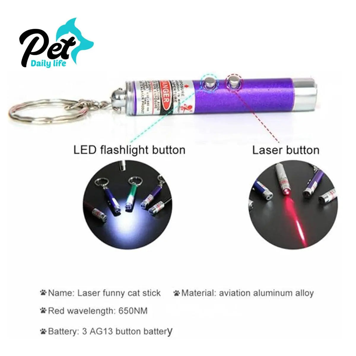 Best Interactive Cat Toys | 2-in-1 Laser Pointer & LED Light for Indoor Cats & Kittens