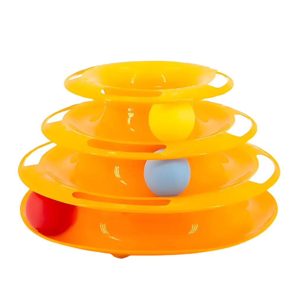 Interactive Puzzle Cat Toy Tower - 3 Levels of Fun & Stimulation