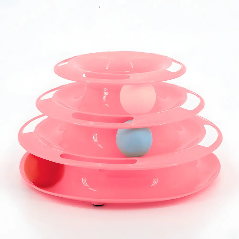 Interactive Puzzle Cat Toy Tower - 3 Levels of Fun & Stimulation