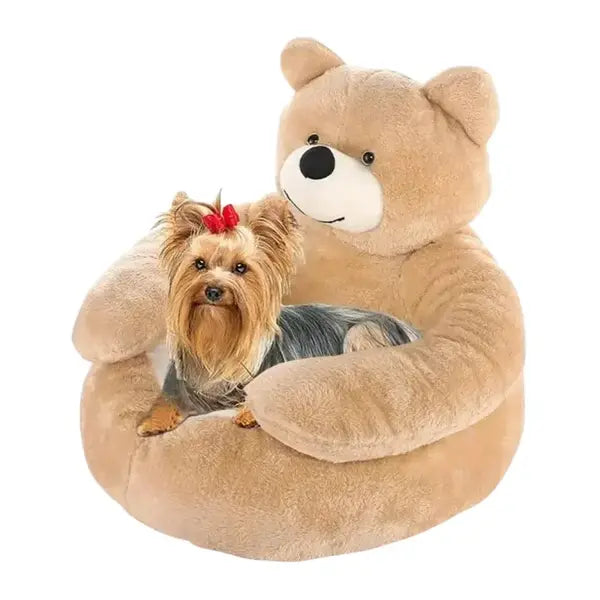 Super Soft Bear Shape Pet Bed | Cozy, Durable, Anti-Slip, and Machine-Washable Pet Bed for Dogs & Cats