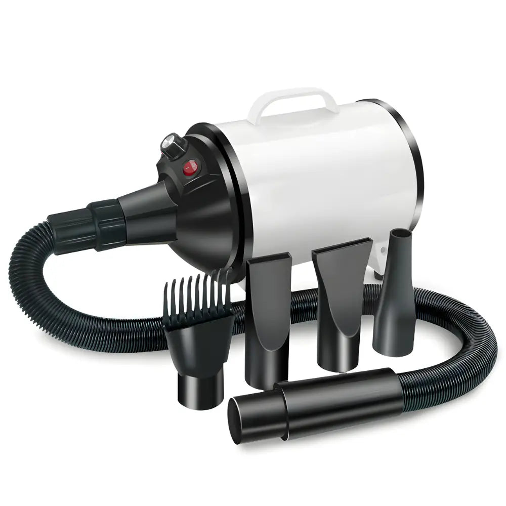 Best Pet Hair Dryer with 4 Nozzles – Powerful 5.2 HP, Adjustable, Quiet & Safe – Perfect for All Pets