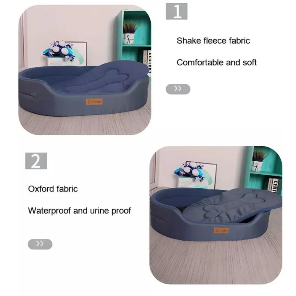 Top-Quality Breathable Oval Pet Bed | Washable & Cozy for Large Dogs - Durable Design