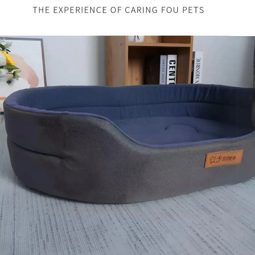 Top-Quality Breathable Oval Pet Bed | Washable & Cozy for Large Dogs - Durable Design