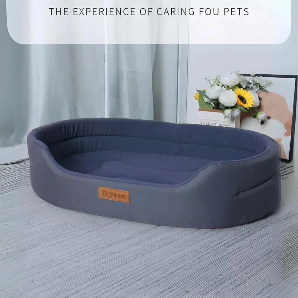 Top-Quality Breathable Oval Pet Bed | Washable & Cozy for Large Dogs - Durable Design