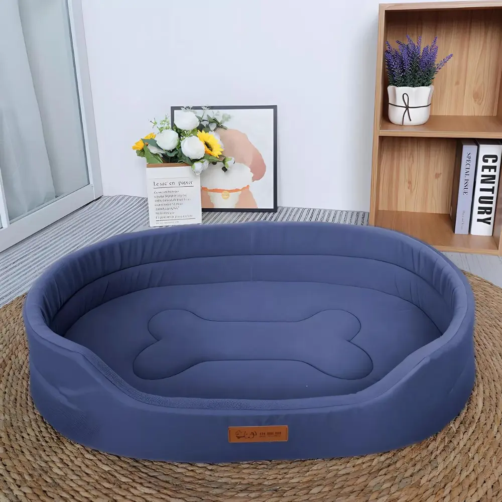 Top-Quality Breathable Oval Pet Bed | Washable & Cozy for Large Dogs - Durable Design Pet Daily Life