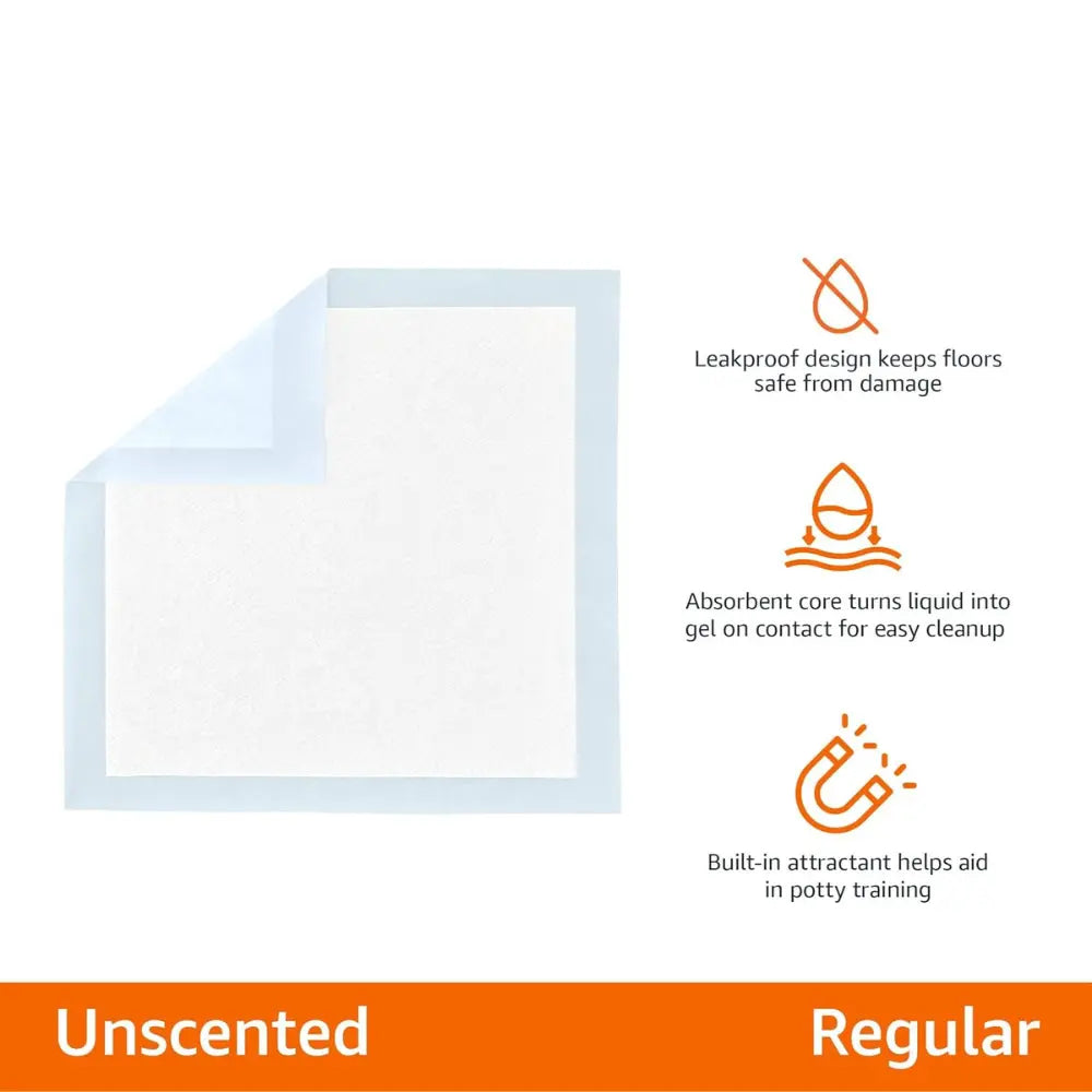 Leak-Proof Dog Pee Pads with Adhesive | Unscented & Super Absorbent – 50 Pack