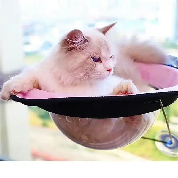 Cat Window Hammock - Suction Cup Bed with Stabilizing Design for Indoor/Outdoor Use