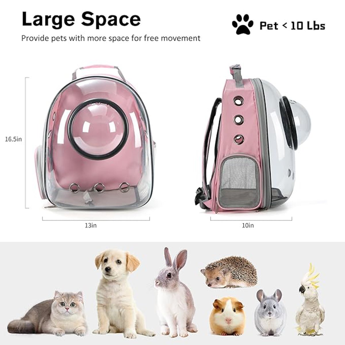 Cat Carrier Backpack - Space Capsule Bubble Pet Travel Carrier for Cats & Small Dogs