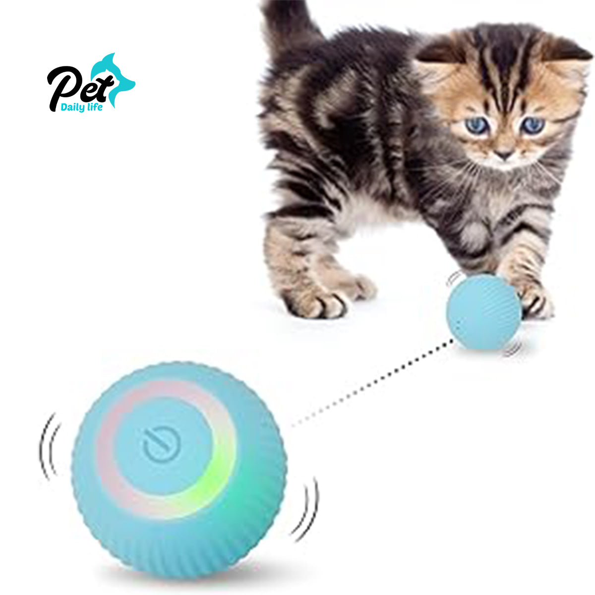 Interactive Cat Toy Ball - USB Rechargeable 360° Self-Rotating Pet Toy | Ideal for Cats & Small Dogs